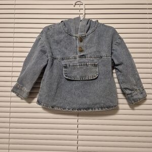 Kids Denim Hooded Top 2-3T